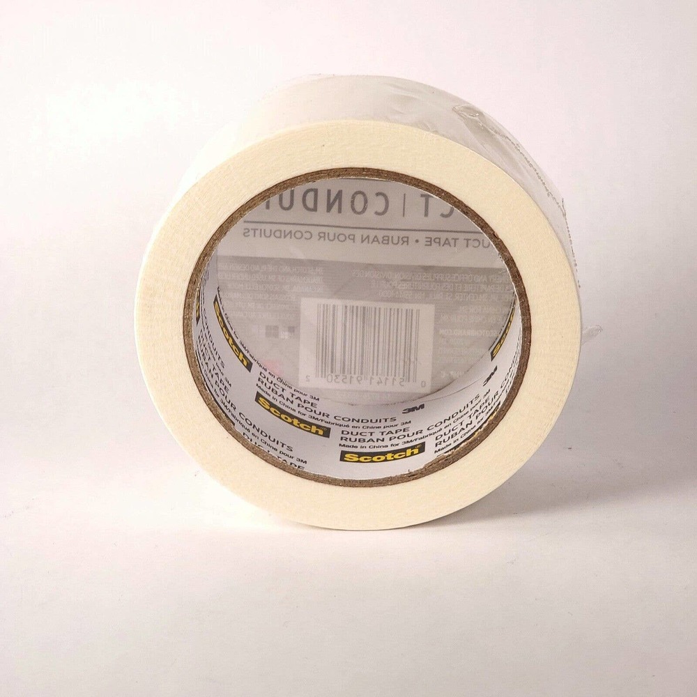 Scotch 3M Pearl White Conduit Duct Tape 2 Pack 920CWHT 1.88in x 20yds New Sealed - Picture 4 of 4